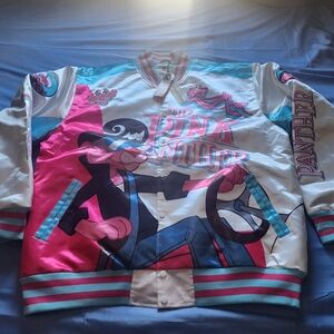 HEADWEAR CLASSICS MEN'S THE PINK PANTHER SATIN JACKET WHITE SIZE 6XLARGE NEW!!!!